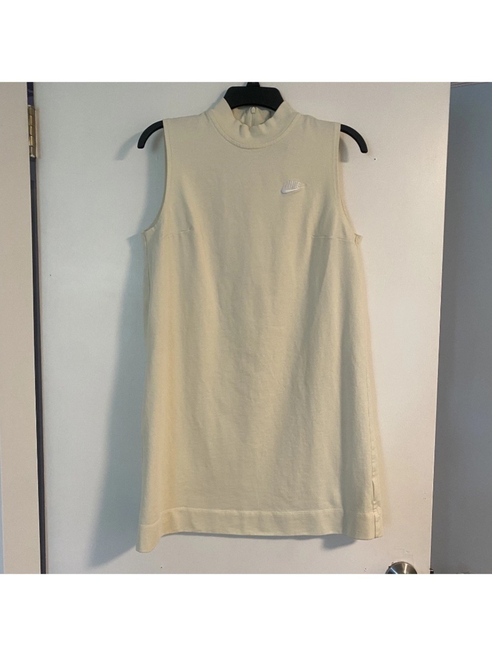 WORN ONCE Nike Butter Yellow Tennis Dress Mock Neck Womens M Athletic Preppy Gym